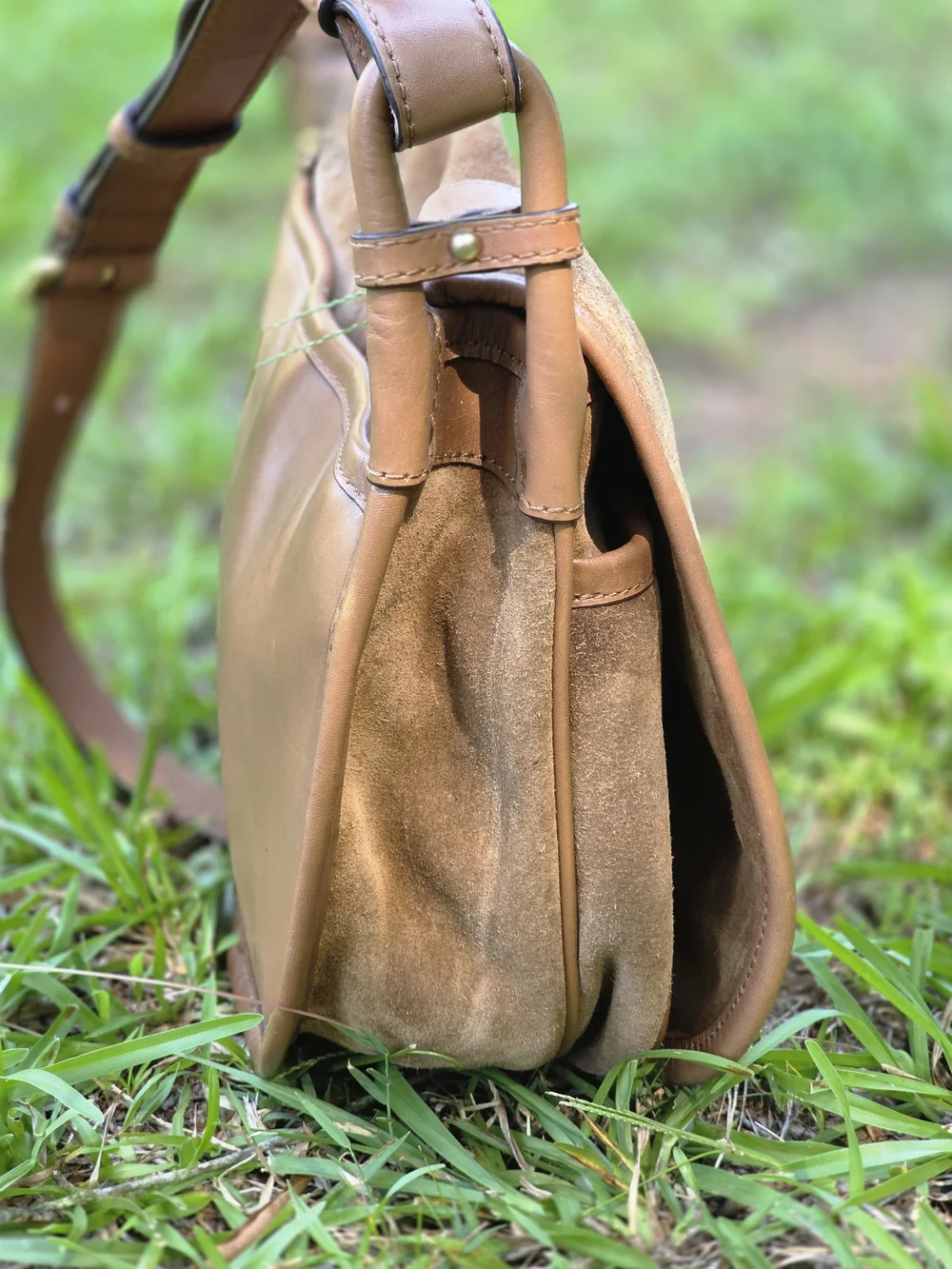 Michael Kors Jamie Suede Saddle Bag Crossbody